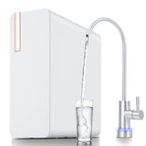 Garvee RO System 600 GPD Water Filter Tankless Reverse Osmosis System Under-Sink Home Office 2:1 Pure to Drain Blue Faucet - White
