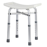 Garvee Shower Bench Adjustable Leg Shower Chair for Elderly Disabled Inside Shower White 350 Lb Capacity