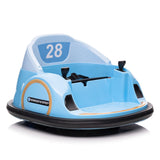 Garvee 12V Kids Ride On Bumper Car With Remote Control, 360° Spin Wheels, LED Lights, Blue-1, Toddler Electric Toy