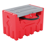 Garvee 52 Gal Portable Diesel Fuel Tank With 12V Electric Transfer Pump, High Flow Rate, Red & Gray, Durable Diesel Transfer Tank For Agriculture, Construction, Industrial Use