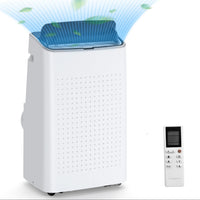 Garvee 14000 BTU Portable Air Conditioner with Remote Control for Room Up to 700 Sq.Ft., Ultra Quiet Free Standing 3-In-1 Cooling AC Unit with Dehumidifier Multi-Speed Fan, Black