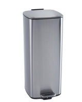 Garvee 8 Gallon Kitchen Trash Can Stainless Steel Square Step-On Bin for Home Office Bathroom 30L Silver - Silver