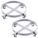 Garvee 55 Gallon Drum Dolly,Drum Heavy-Duty Steel Dolly,1000lbs 55 Gallon Barrel Dolly Cart Drum Caddy,with Steel Frame 4 Swivel Casters Wheel, for Warehouse Drum Handling - Silver