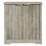 Garvee Accent Storage Cabinet with Fluted Doors, Adjustable Shelf, Wood Buffet Cabinet for Living Room, Entryway, Dining Room, Natural Wood Tone - Grey