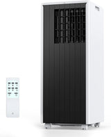 Garvee 8000 BTU Portable Air Conditioner, 3 In 1 AC Unit Built-In Cool, Dehumidifier & Fan for Rooms Up to 350 Sq.Ft, Energy Saving AC with Remote/24H Timer for Dorms/Indoor Rooms - White and Black