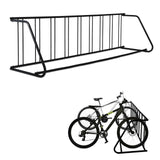 Garvee Single Side 9 Bike Floor Rack 110 Inch Length Freestanding Bicycle Parking Stand Black for Garages Streets Yards Bike Events - Black
