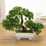 Garvee Mini Fake Plants Creative Bonsai Tree Artificial Plant Not Faded No Watering Potted for Office Home Decor
