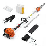 Garvee 52CC Gas Powered Pole Chain Saw, 12" Guide Bar, 9.5FT Extendable Reach, Anti-Vibration Handle, Auto-Oiling for Tree Trimming, EPA Certified - Orange