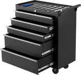 Garvee 5-Drawer Rolling Tool Chest With Keyed Locking System For Garage Warehouse Repair Shop, Durable Cold-Rolled Steel, Black - Black