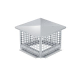 Garvee 8 in x 8 in Chimney Cap 304 Stainless Steel Mesh Cover for Clay Flue Tile, Adjustable 6-8 in, Silver, Weatherproof, Easy Installation - Silver
