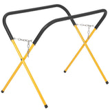 Garvee Portable Work Stand 750 LBS Capacity Automotive Fender Work Stand for Bumpers Doors Hoods Garage Yellow Adjustable Foldable - Yellow
