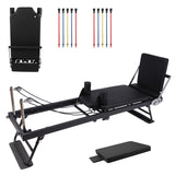 Garvee Professional Pilates Reformer Sitting Box Portable Accessory for Home & Studio Use 77.5" Black