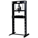 Garvee 20 Ton Hydraulic H-Frame Shop Press with Adjustable Table and Stamping Plates for Auto Repair Garage, Black, Heavy-Duty, Versatile - Black