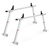 Garvee Adjustable Aluminum Truck Rack 35.4-71" Heavy-Duty Two-Bar Ladder Rack with 8 No-Drill C-Clamps for Pickup Bed Kayak Surfboard Lumber Silver