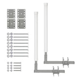 Garvee L-Form 1.1m Boat Trailer Guide-On Adjustable Width Rust-Resistant Steel PVC Protection Ski Fishing Boat Trailers Outdoor Use