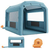 Garvee Portable Inflatable Paint Booth Tent with 950W Blower, Air Filter System, 13x10x9 ft, Gray