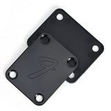 Garvee Vintage Style Electric Guitar Neck Plate With Engraved Logo, 4 Screws, Durable Metal, Rust-Resistant, Black Finish, Repair Upgrade Accessory - Black