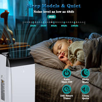 Garvee 12000 BTU 3-in-1 Portable AC Unit | Cools 550 sq.ft with Fast Auto Cooling | Quiet Air Conditioner with Dehumidifier for Bedroom & Living Room - Black