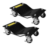 Garvee Black Car Wheel Dolly Set of 2 Heavy Duty Vehicle Dollies for Motorcycles, Trucks, Trailers 3000 LB Capacity