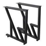 Garvee Metal Table Legs 28 in x 24 in Heavy Duty Black Industrial Rustic Design for Dining Coffee Writing Garden Tables