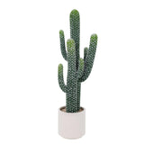 Garvee Artificial Cactus Plant Tall UV Resistant Faux Cactus Plant with Planter for Indoor Outdoor Decoration Green