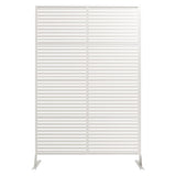 Garvee White Decorative Metal Garden Fence 72" – Rust-Proof Privacy Screen Panel for Patio, Lawn & Deck - White