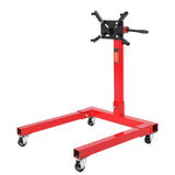 Garvee Heavy Duty Engine Stand 1300 LBS Capacity Foldable Motor Stand 360-Degree Rotating Head Vehicle Maintenance Black - Red