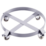 Garvee 55 Gal Drum Dolly Heavy Duty Steel Frame 1000 LBS Load Capacity Warehouse Drum Handling Silver - 1 Pcs