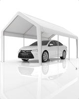 Garvee 13'X20' Carport Canopy Cover Replacement Heavy-Duty 220g PE Fabric Waterproof UV Wind Resistant Universal White Outdoor Shelter
