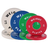 Garvee Rubber Olympic Bumper Weights Plates Set, 2'' Barbell Plates, Color-Coded, Strength Training, Various Sizes, Multi-Color - Multicolor 37.5Lb Set