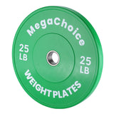 Garvee Color Rubber Bumper Weight Plates 2 in - Barbell Plates Set for Home Workout Strength Training, 10-55 LBS, Color-Coded, Durable