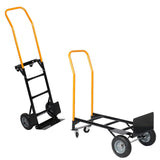 Garvee 2-in-1 Garden Cart & Hand Truck - Metal Frame, Foldable Design, 181kg Capacity, 4 Pneumatic Wheels, Portable Outdoor Use