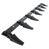 Garvee Bucket Tooth Bar Heavy Duty Steel Tooth Bar for Tractor Bucket 72" Black - Black