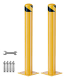 Garvee Heavy Duty Steel Safety Bollards 42 In, Removable Parking Bollards with Reflective Tape for Warehouse, Garage, Parking Lot, 4.5 In Diameter, Steel