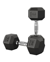 Garvee 5-50 LB Hex Dumbbell Set with Cast Iron Core and Rubber Coating for Home Gym Strength Training, Multiple Weights, Black