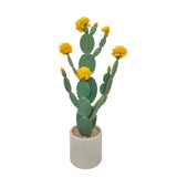 Garvee Tall UV Resistant Faux Cactus Plant with Planter for Home Office Living Room Bedroom Porch Decor Green