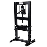 Garvee 6 Ton Hydraulic H-Frame Shop Press with Adjustable Table and Stamping Plates for Auto Repair Garage, Black, Heavy-Duty, Versatile, Safety-Enhanced - Black