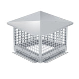 Garvee 12 in x 12 in Chimney Cap - 304 Stainless Steel Mesh Cover, Weatherproof Spark Arrestor, Adjustable Fit 10-12 in, Silver - Silver