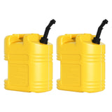 Garvee 5 Gallon Portable Multi-Purpose Utility Jug – Heavy-Duty HDPE, Leak-Resistant, Yellow, 2 Pack