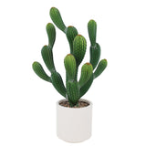 Garvee Tall UV Resistant Faux Cactus Plant with Planter for Home Office Living Room Bedroom Porch Decor, Green, EVA Material, Realistic Texture