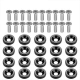 Garvee Aluminum Motor Fixing Kit M6x20mm - 40 Pieces Bolts & Washers, Lightweight Anodized Alloy, Stainless Steel, Universal Fit for Cars & Motorbikes, Ideal for Bumpers & License Plates, Silver