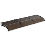 Garvee Door Awning Canopy With Plastic Steel Bracket Polycarbonate Cover Brown Board 40x120 Inch Exterior UV Rain Snow Protection - Brown