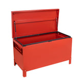 Garvee Steel Truck Bed Toolboxes 36'' Heavy Duty Aluminum Jobsite Storage Box Burgundy - Red