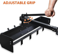 Garvee 42" Tow Behind Box Scraper Lawn Tractor Attachments with Tractor Box Blade Hitch Tow Fit for ATV UTV, Black