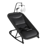 Garvee Baby Swing for Infants Aluminum Frame Infant Rocker with Toy Bar Adjustable 3-Position Baby Swing Chair Forward & Back Rocking Lockable Stationary Mode - Black
