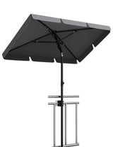 Garvee Rectangular Balcony Sunshade UV50+ Adjustable Height & Tilt 200x125 cm Anthracite with Cover & Clamp for Garden & Terrace