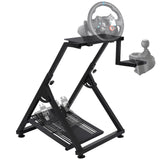 Garvee Racing Steering Wheel Stand, Simulator Cockpit Wheel Stand, Adjustable X-Type Folding, Carbon Steel, Black