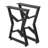 Garvee Metal Table Legs 28 in x 20 in Heavy Duty Black Industrial Rustic Design for Dining Coffee Writing Garden Tables