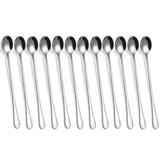 Garvee Ice Tea Spoon Long Handle Stainless Steel 9-Inch, 12 PCS for Iced Tea, Coffee, Cocktails, Silver