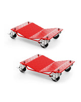 Garvee Car Wheel Dolly Set of 2, Heavy Duty Vehicle Mover Dolly with Brakes for Cars, Trucks, Trailers, Motorcycles, 3000 LBS Capacity, Red - Red